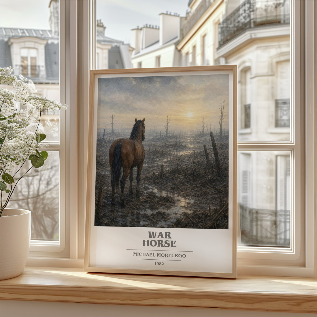 War Horse book cover poster colour and style options – Michael Morpurgo book art