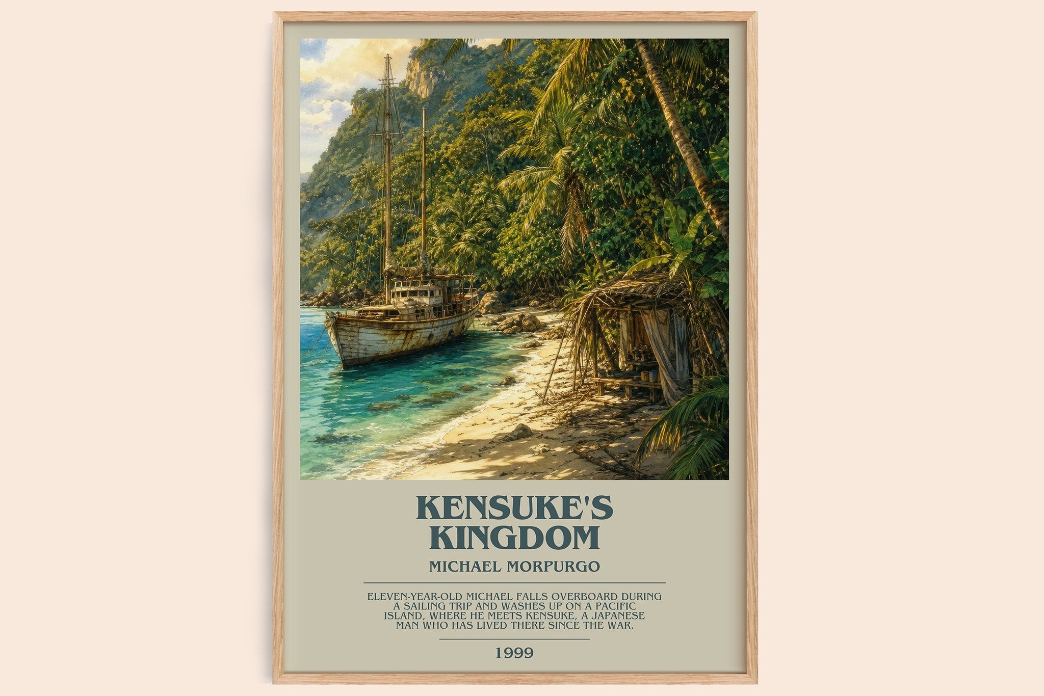 Kensuke's Kingdom Bookish Wall Art by Michael Morpurgo