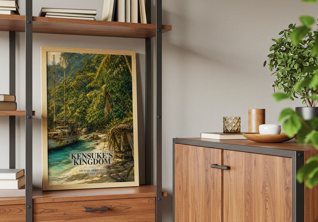 Kensuke's Kingdom book watercolour illustration paper finish options – matte satin gloss