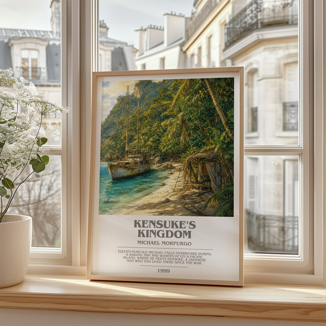 Kensuke's Kingdom bookish poster colour and style options – Michael Morpurgo book art