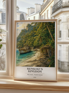 Kensuke's Kingdom book cover poster colour and style options – Michael Morpurgo book art