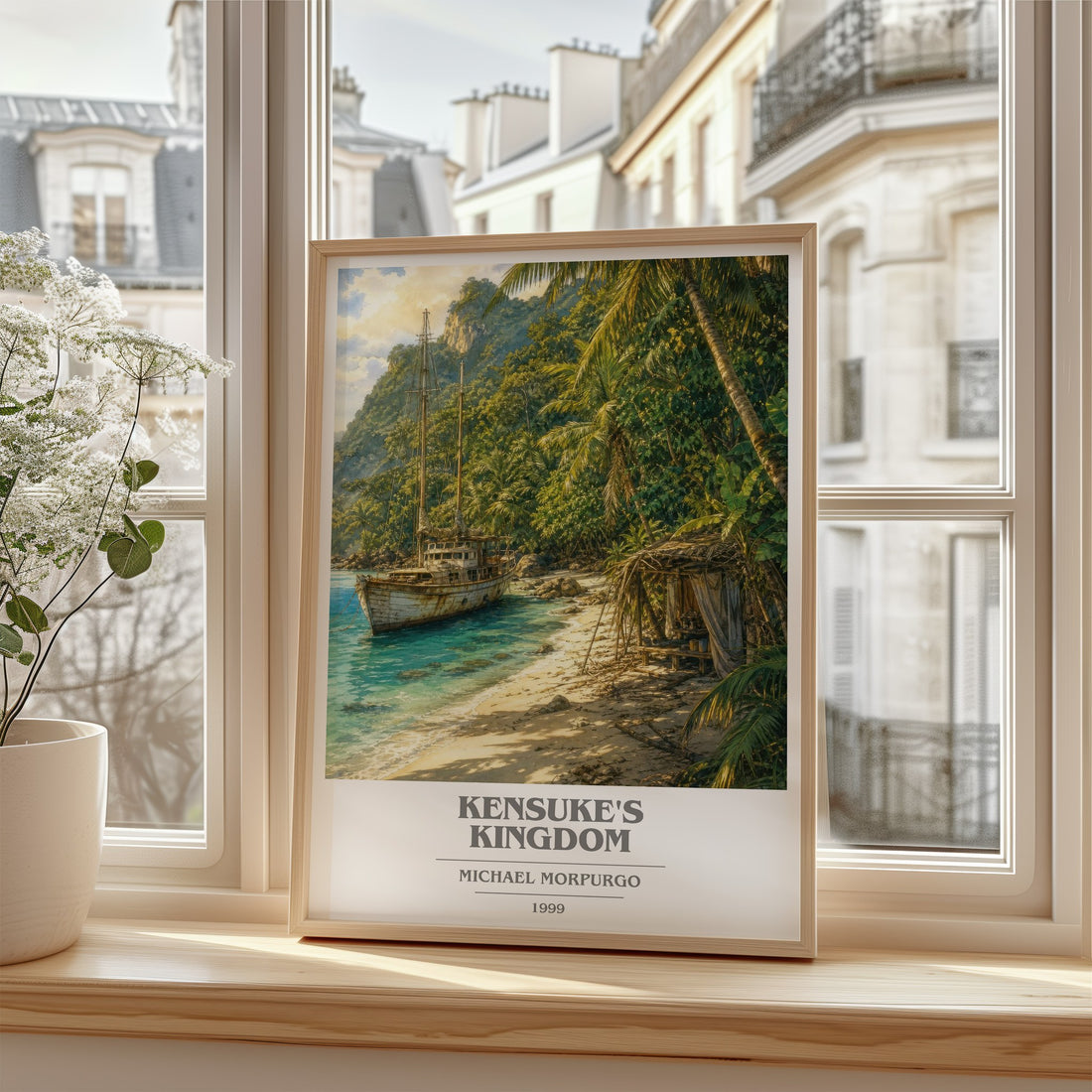 Kensuke's Kingdom book cover poster colour and style options – Michael Morpurgo book art