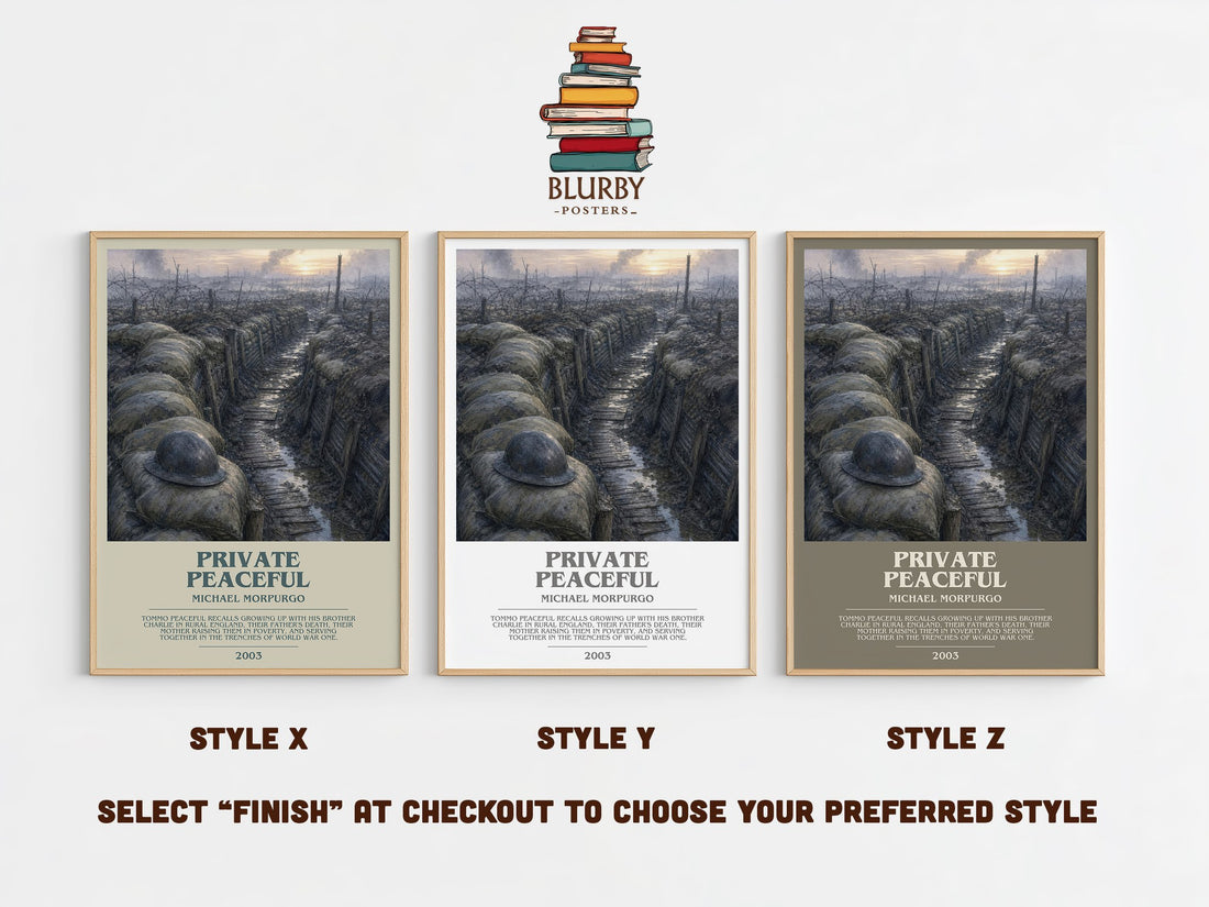 Private Peaceful bookish print in frame leaning in hallway – young adult wall art (mockup)