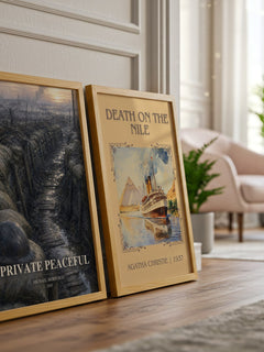 Private Peaceful watercolour print framed by window – literary home decor