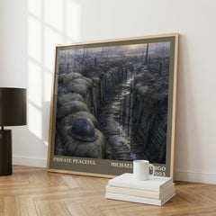 Private Peaceful literary print framed by window – literary home decor