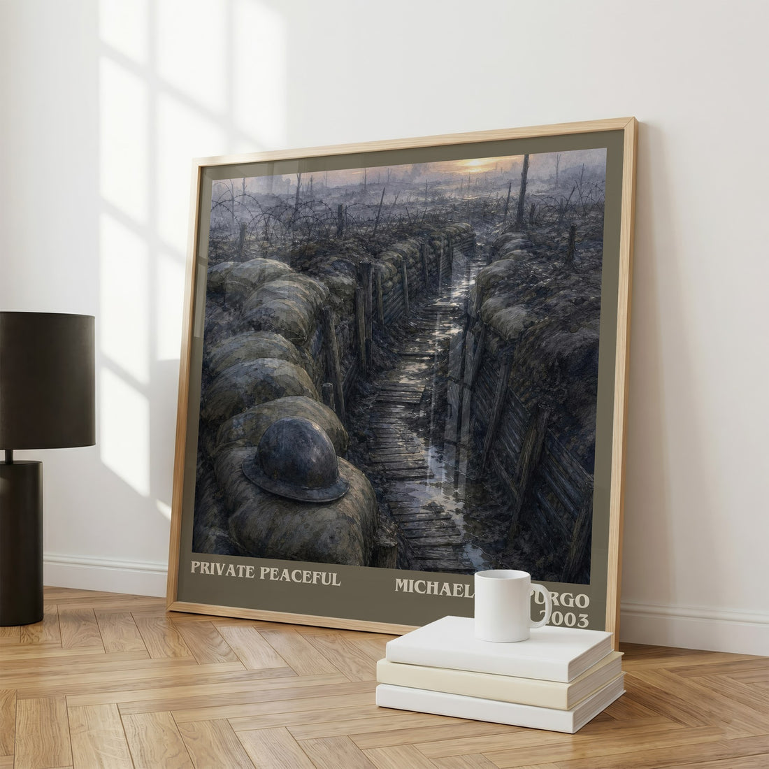 Private Peaceful literary print framed by window – literary home decor