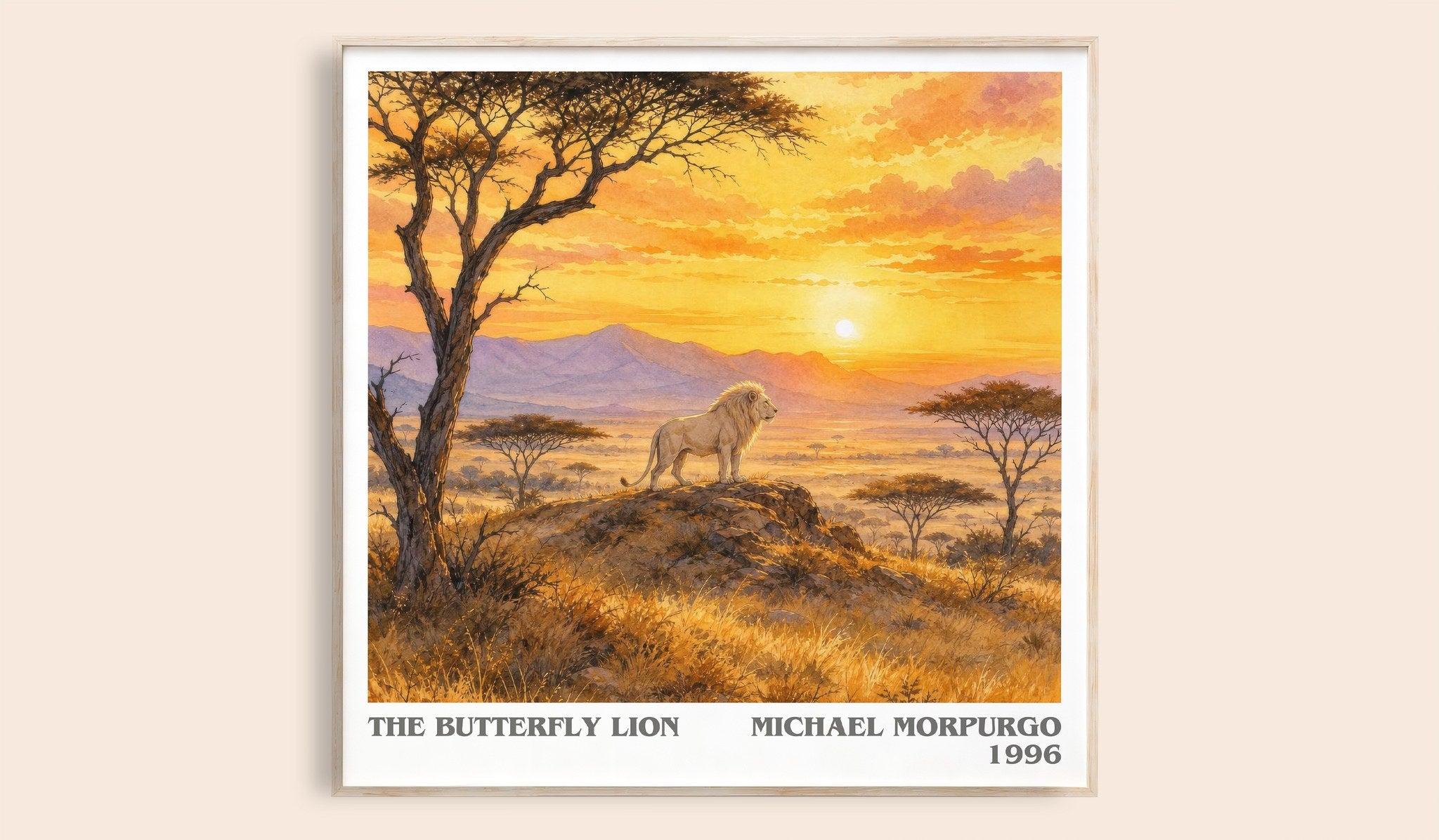 The Butterfly Lion Literary Art Print by Michael Morpurgo