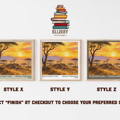 The Butterfly Lion literary print in frame leaning in hallway – childrens wall art