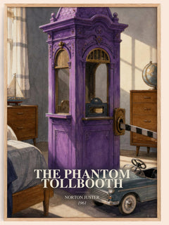 The Phantom Tollbooth watercolour book poster by Norton Juster – framed literary art print