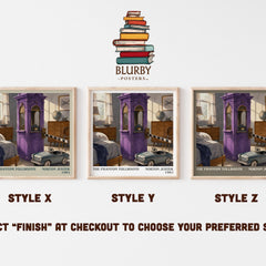The Phantom Tollbooth Literary Art Print by Norton Juster – Style X, Y and Z square prints side by side – choose your finish