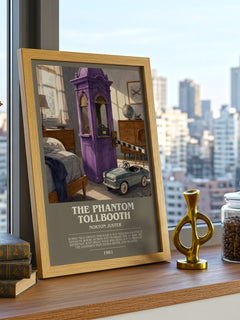 The Phantom Tollbooth bookish print framed by window – literary home decor