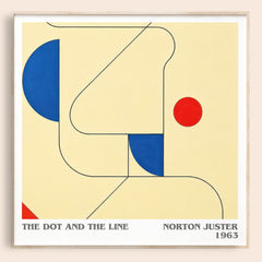 The Dot and the Line literary book poster by Norton Juster – framed literary art print
