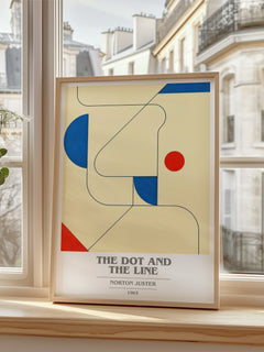 The Dot and the Line book cover poster colour and style options – Norton Juster book art