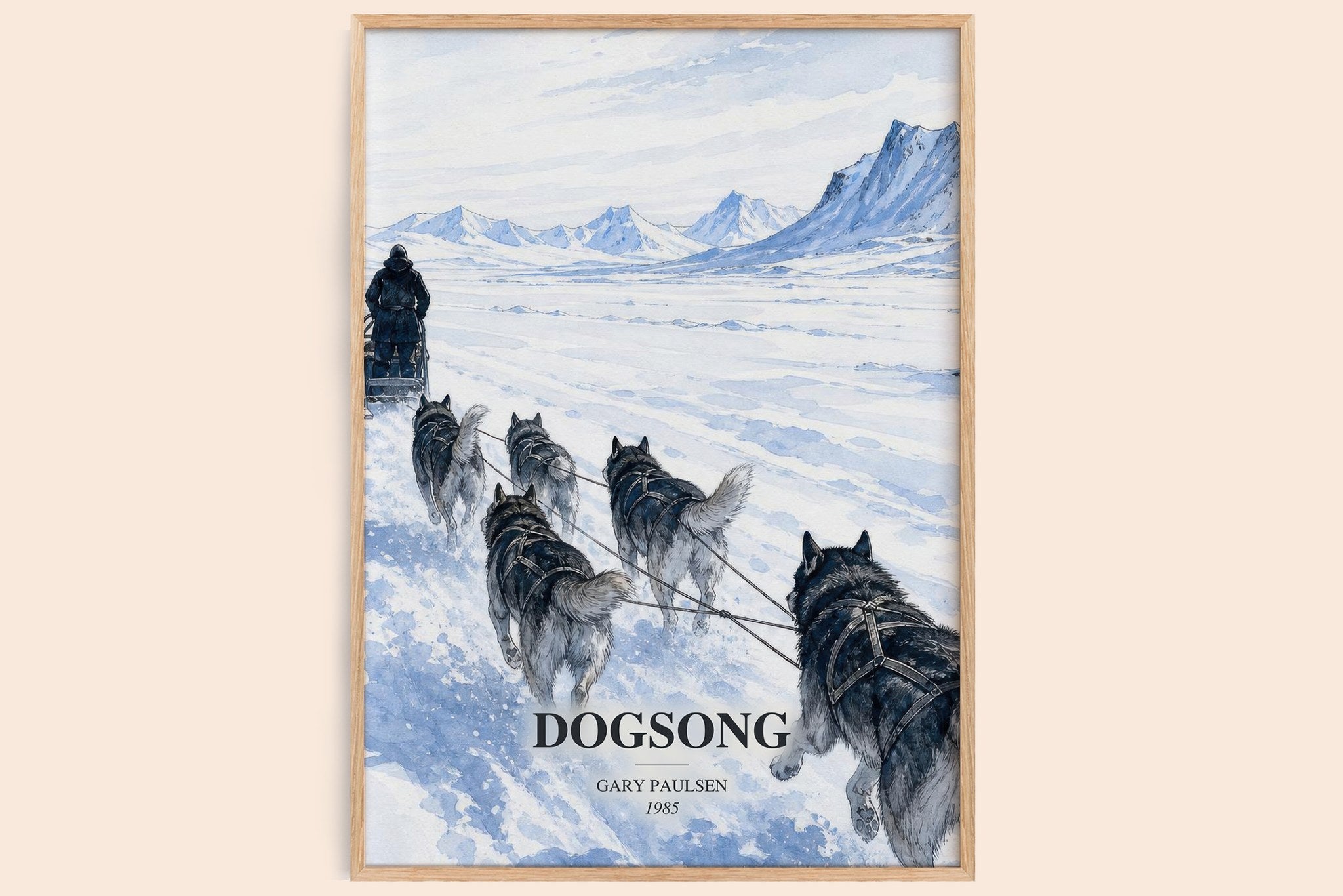 Dogsong Book Watercolour Illustration by Gary Paulsen