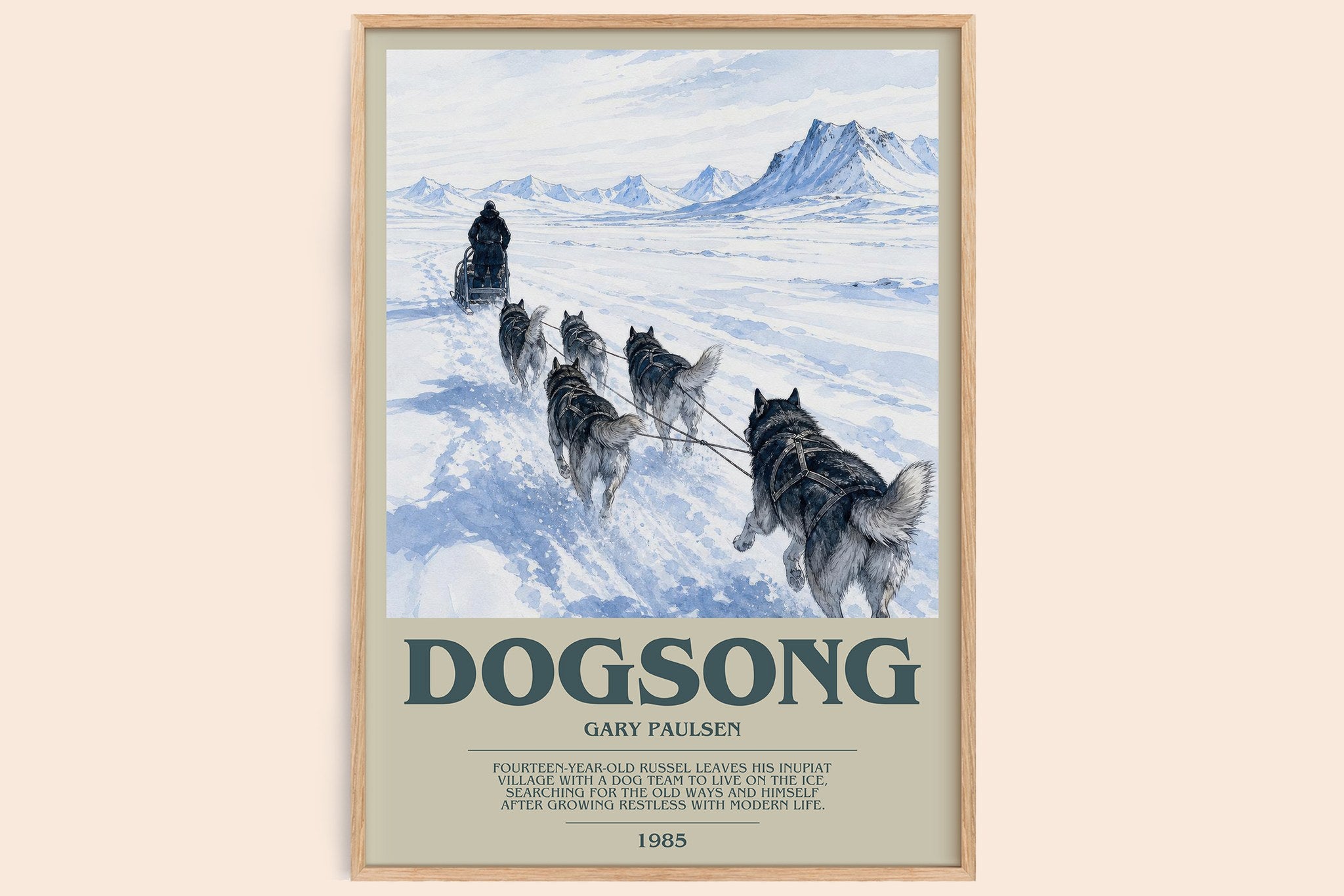 Dogsong Bookish Wall Art by Gary Paulsen