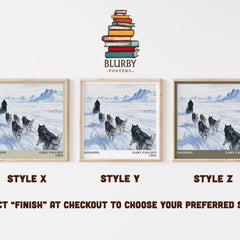 Dogsong literary print in frame leaning in hallway – young adult wall art