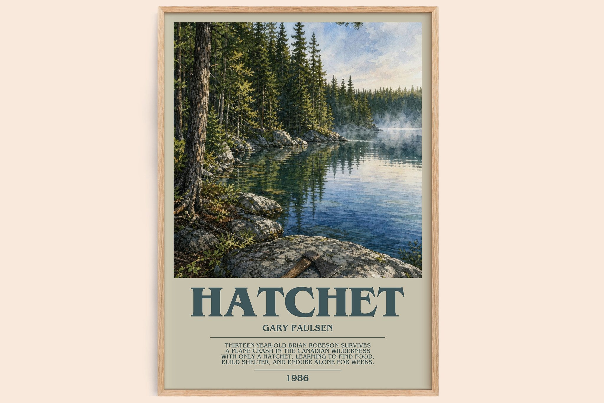 Hatchet Bookish Wall Art by Gary Paulsen