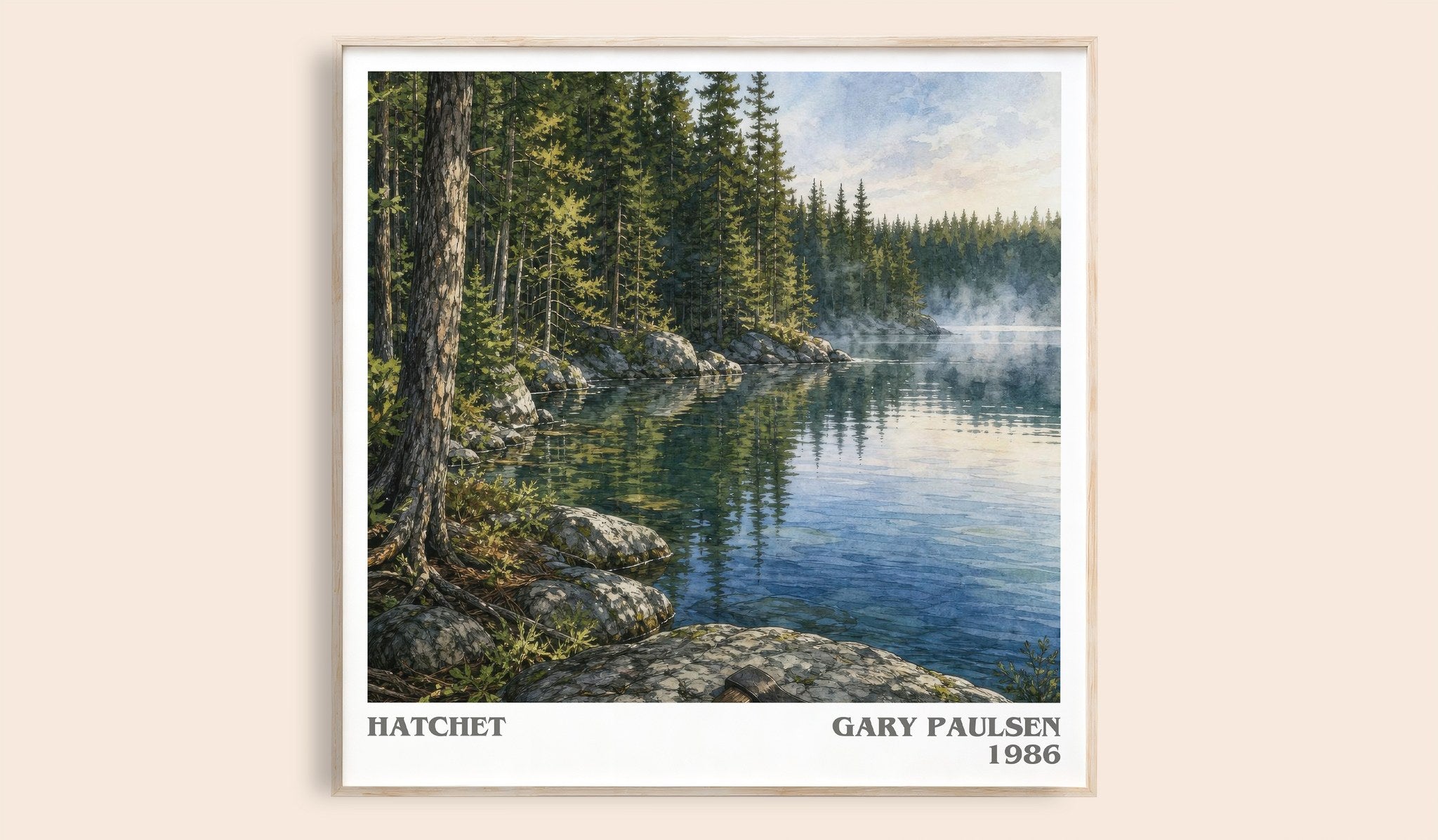 Hatchet Literary Art Print by Gary Paulsen