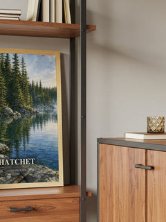 Hatchet book watercolour illustration paper finish options – matte satin gloss