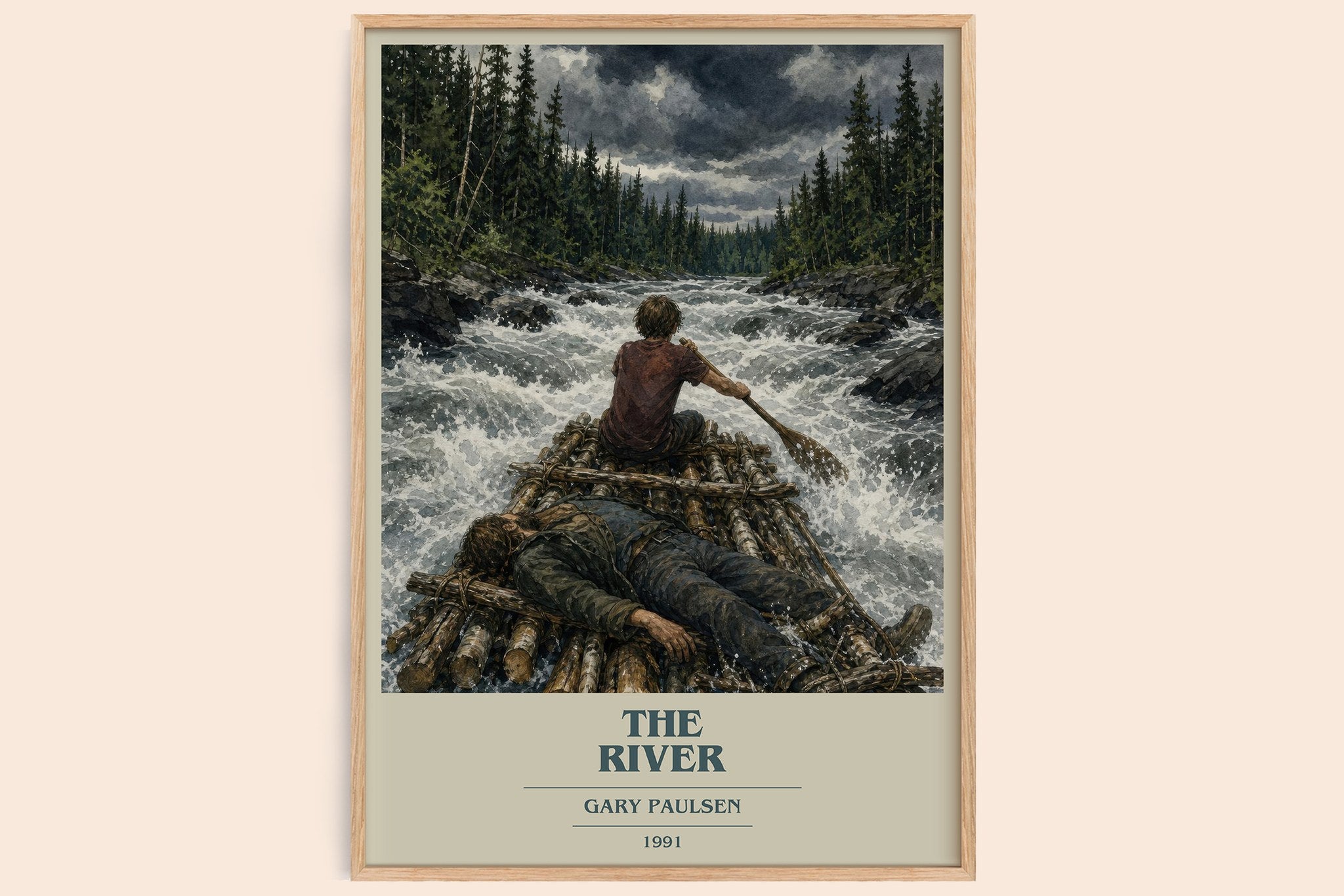 The River Book Cover Poster by Gary Paulsen