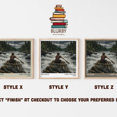 The River literary print in frame leaning in hallway – young adult wall art