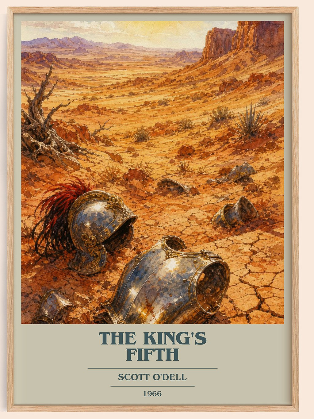 The King's Fifth book cover book poster by Scott O'Dell – framed literary art print