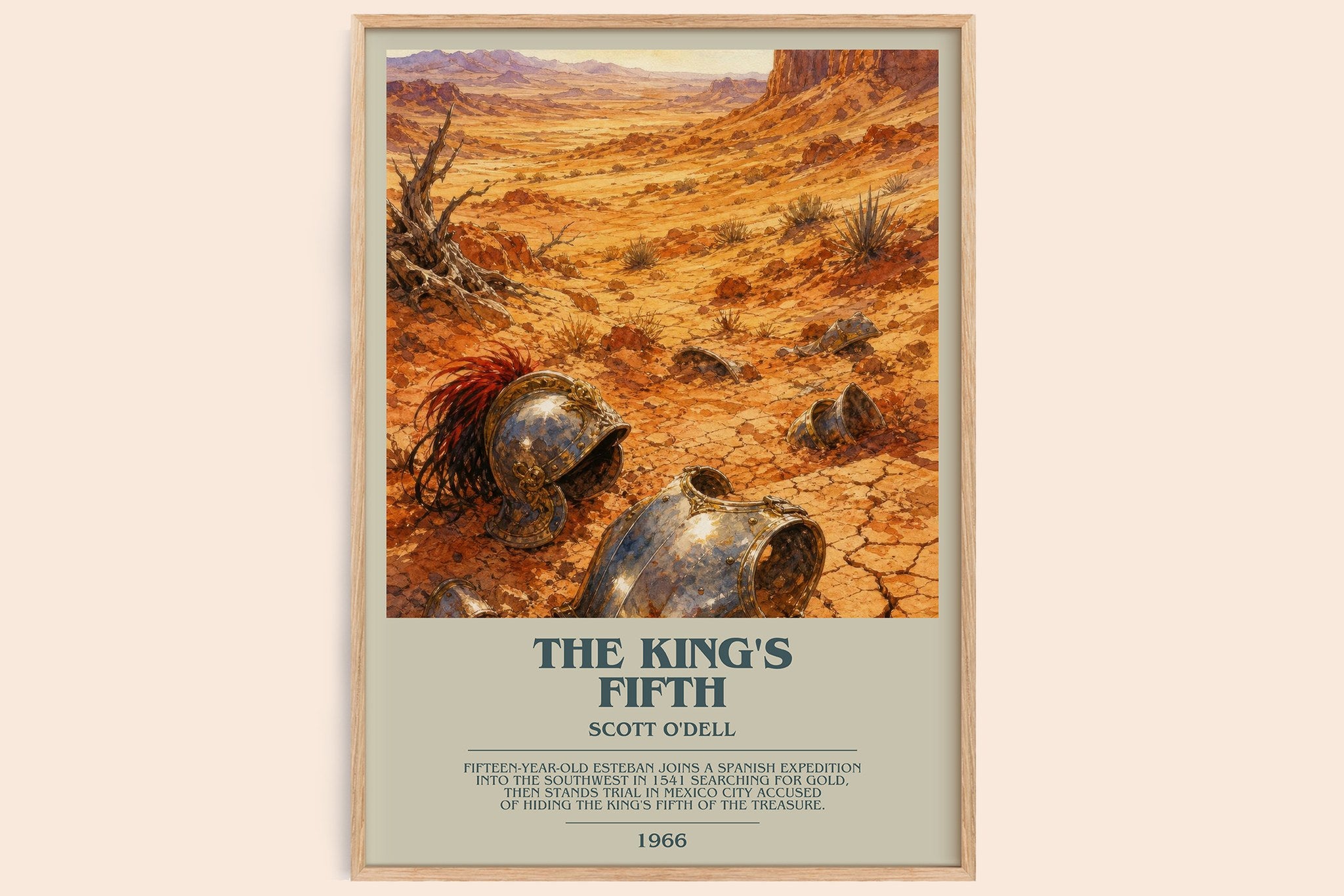 The King's Fifth Bookish Wall Art by Scott O'Dell