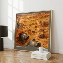 The King's Fifth literary print framed by window – literary home decor