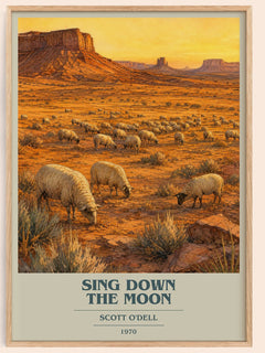 Sing Down the Moon book cover book poster by Scott O'Dell – framed literary art print