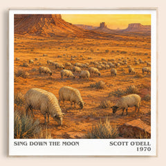 Sing Down the Moon literary book poster by Scott O'Dell – framed literary art print