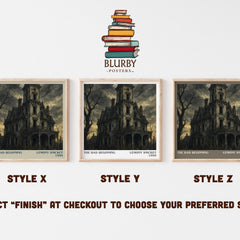 The Bad Beginning literary print in frame leaning in hallway – childrens wall art