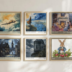 The Wide Window literary art print colour and style options – Lemony Snicket book art