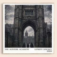 The Austere Academy literary book poster by Lemony Snicket – framed literary art print