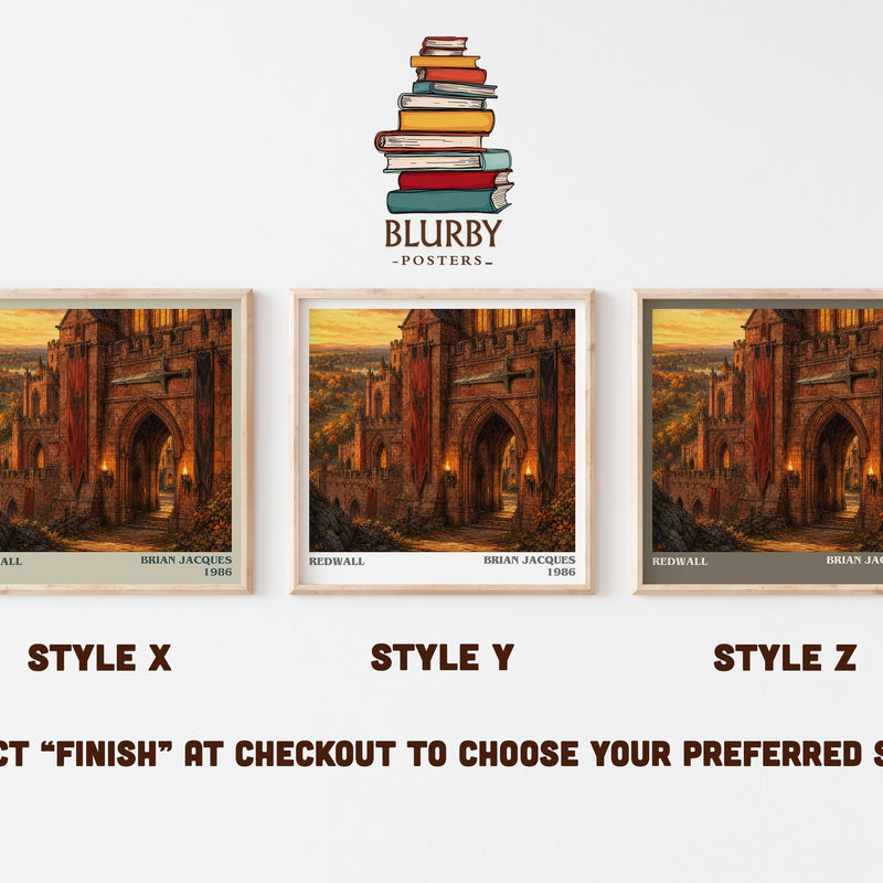 Redwall literary print in frame leaning in hallway – fantasy wall art