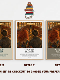 Eleanor & Park Bookish Wall Art by Rainbow Rowell – Style X, Y and Z side by side – choose your finish