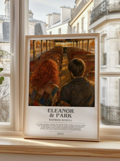 Eleanor & Park Bookish Wall Art by Rainbow Rowell – framed print by a bright window