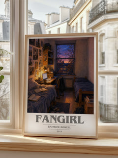 Fangirl book cover poster colour and style options – Rainbow Rowell book art