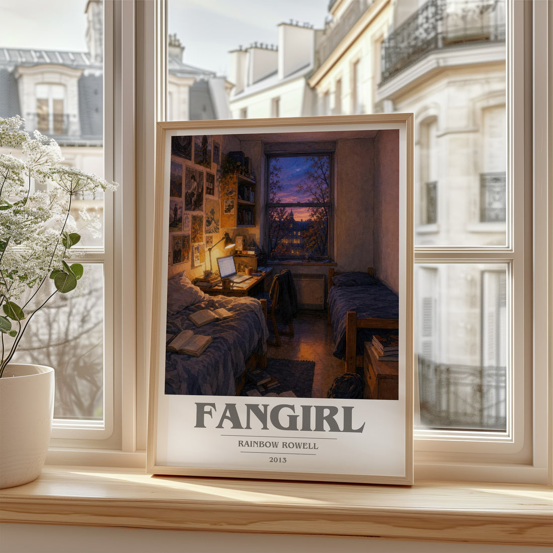 Fangirl book cover poster colour and style options – Rainbow Rowell book art