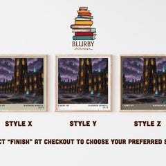 Carry On literary print in frame leaning in hallway – fantasy wall art