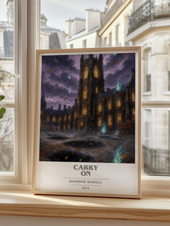 Carry On book cover poster colour and style options – Rainbow Rowell book art