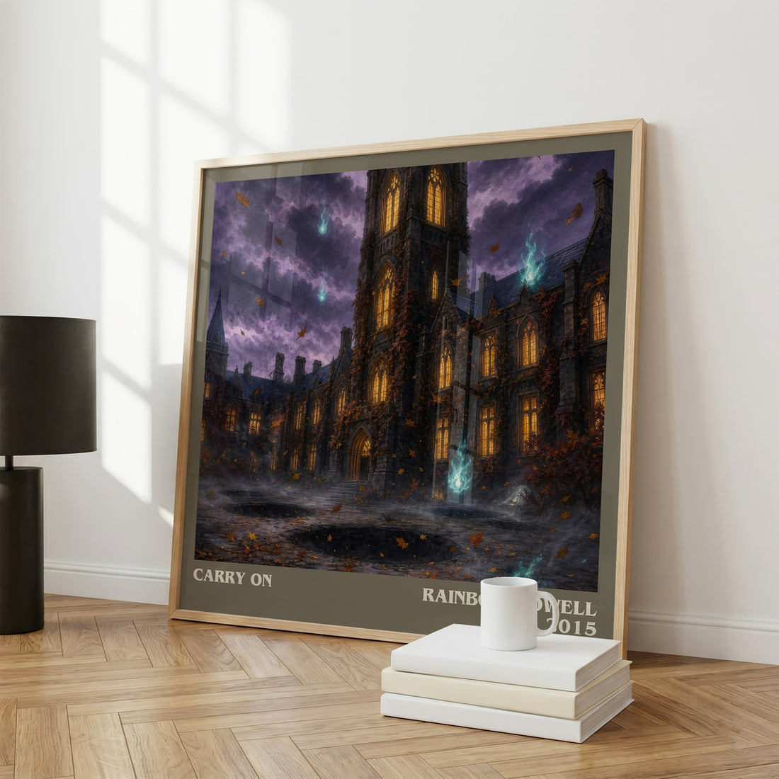 Carry On literary print framed by window – literary home decor