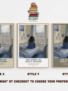 The Story of Tracy Beaker book cover print in frame leaning in hallway – childrens wall art