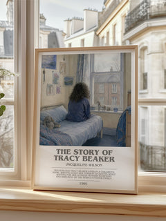 The Story of Tracy Beaker bookish poster colour and style options – Jacqueline Wilson book art