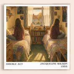 Double Act literary book poster by Jacqueline Wilson – framed literary art print
