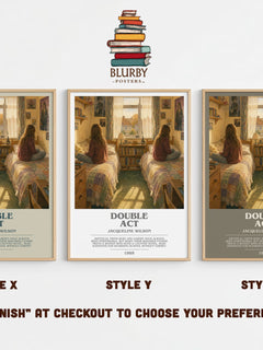 Double Act bookish print in frame leaning in hallway – childrens wall art