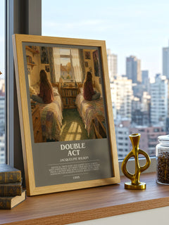 Double Act bookish print framed by window – literary home decor