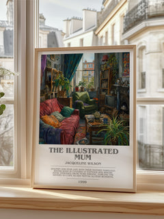 The Illustrated Mum bookish poster colour and style options – Jacqueline Wilson book art