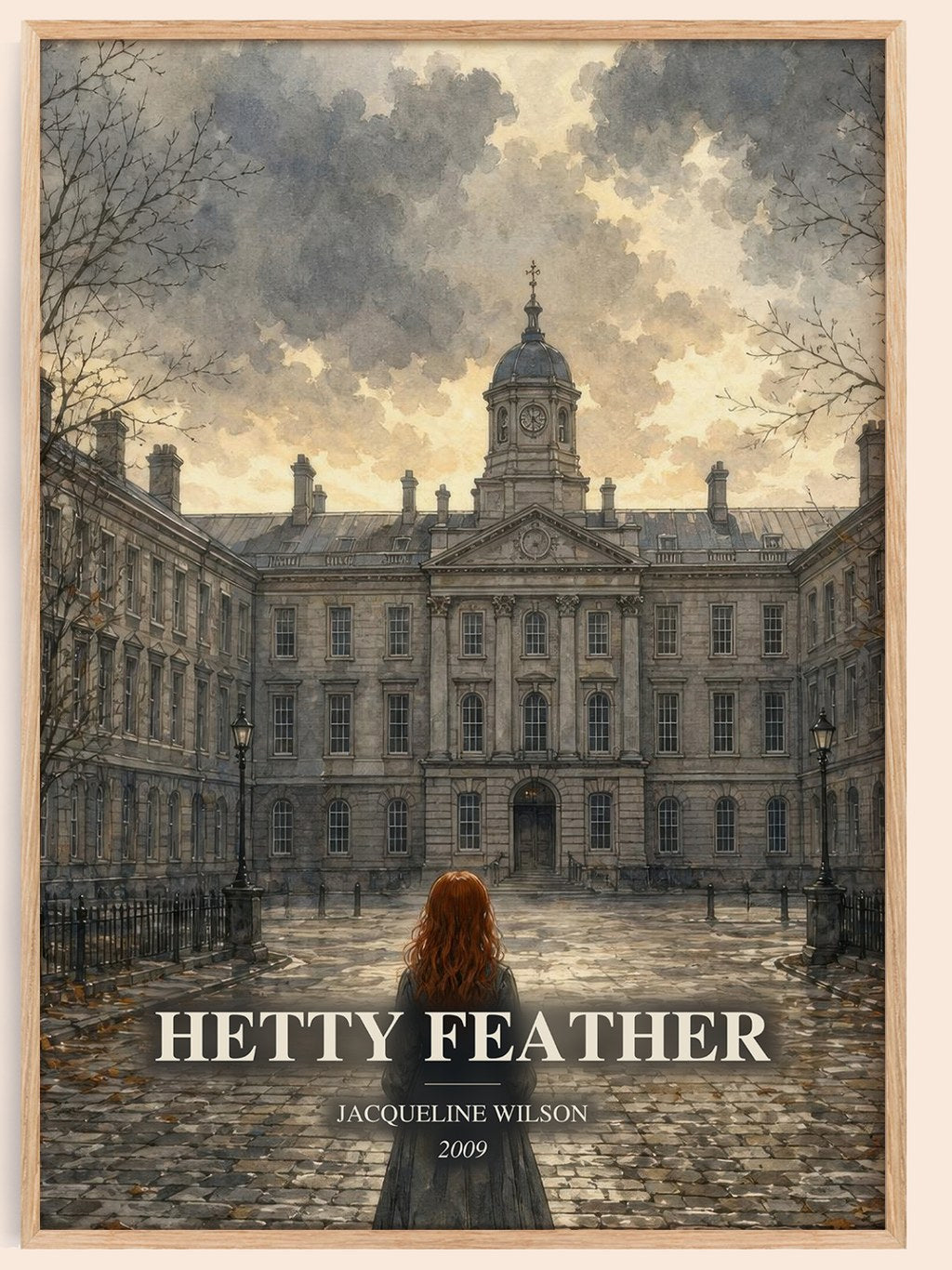 Hetty Feather watercolour book poster by Jacqueline Wilson – framed literary art print