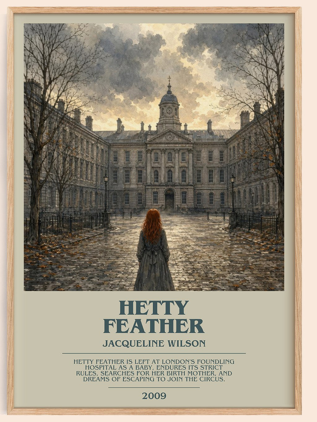 Hetty Feather bookish book poster by Jacqueline Wilson – framed literary art print