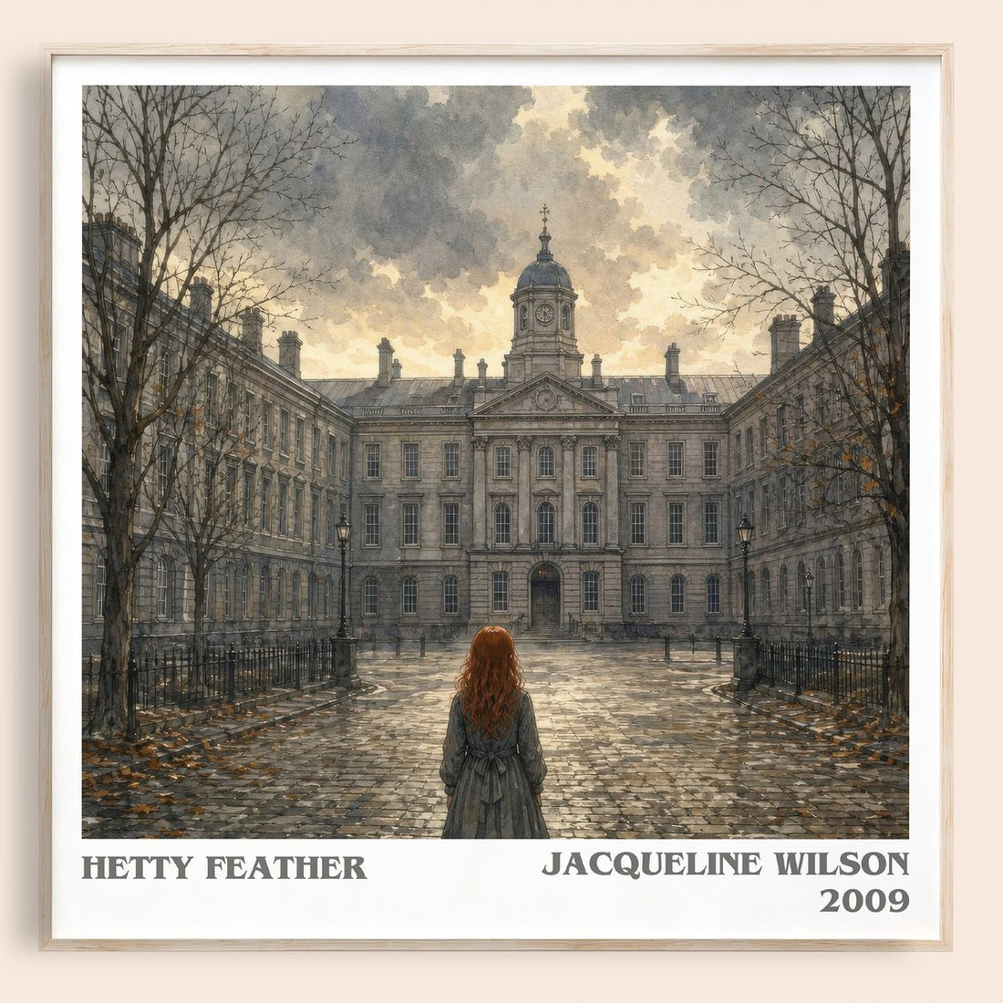 Hetty Feather literary book poster by Jacqueline Wilson – framed literary art print